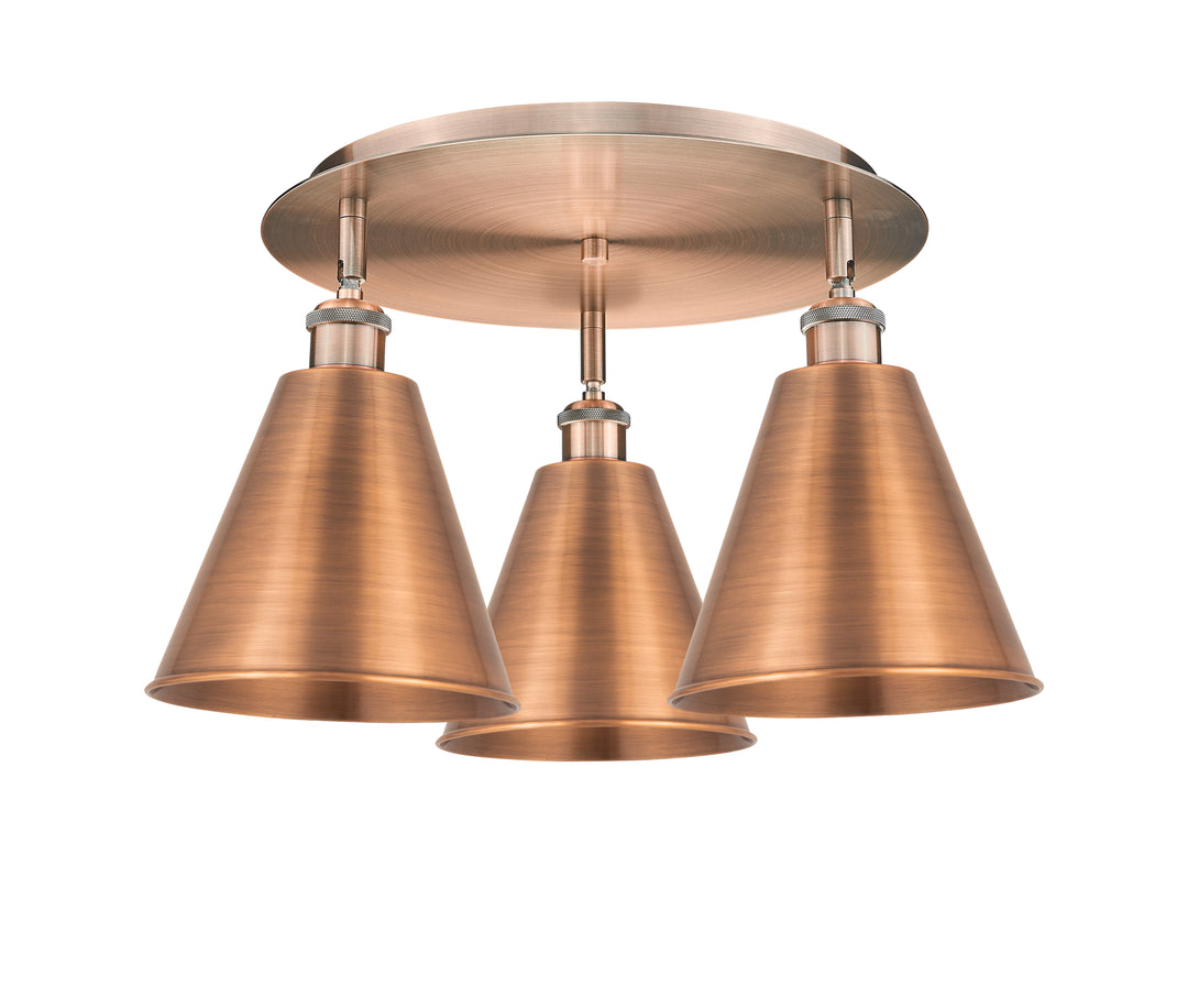 Innovations Lighting Berkshire Metal 8" Flush Mount Ceiling Flush Mounts Innovations Lighting Antique Copper  