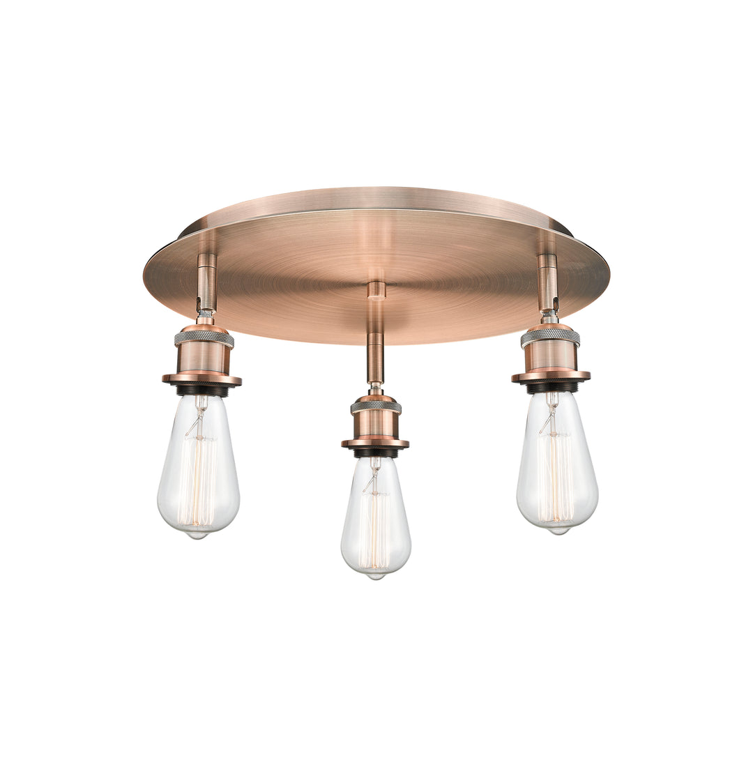 Innovations Lighting Ballston Flush Mount Ceiling Flush Mounts Innovations Lighting Antique Copper  