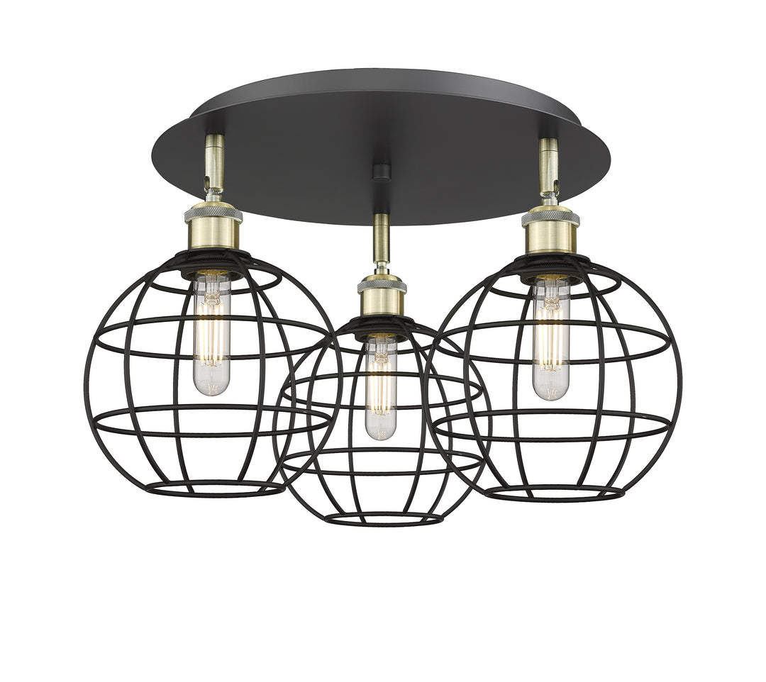 Innovations Lighting Lake Placid 8" Flush Mount Ceiling Flush Mounts Innovations Lighting Black Antique Brass  