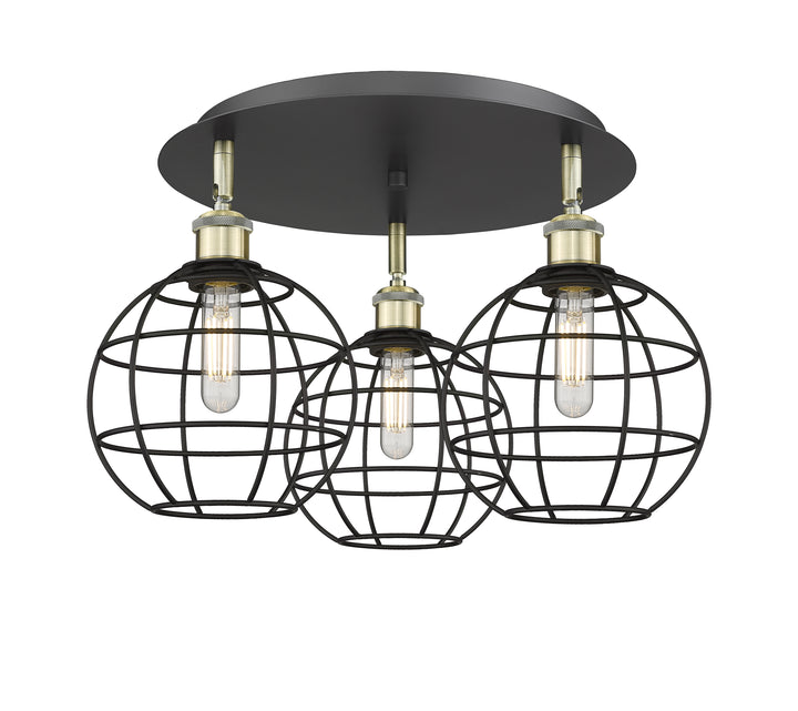 Innovations Lighting Lake Placid 8" Flush Mount Ceiling Flush Mounts Innovations Lighting Black Antique Brass  