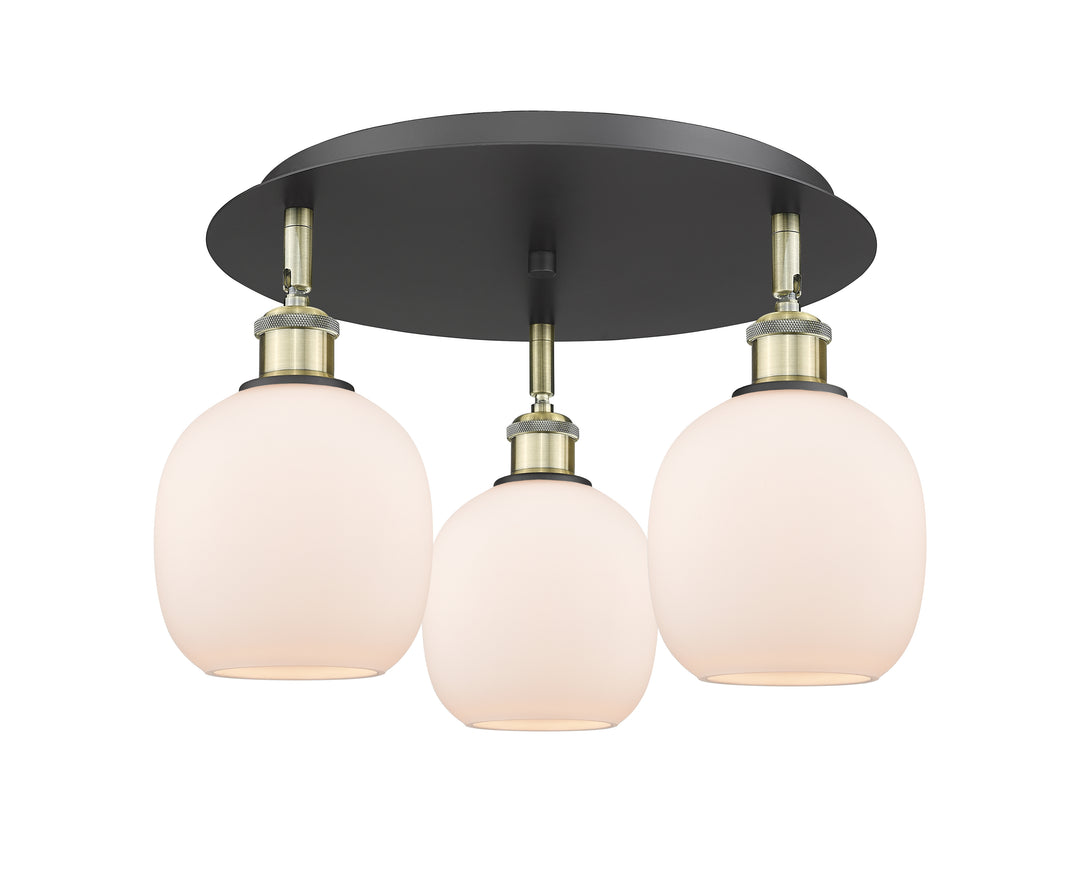 Innovations Lighting Belfast 6" Flush Mount - Black Antique Brass Ceiling Flush Mounts Innovations Lighting   