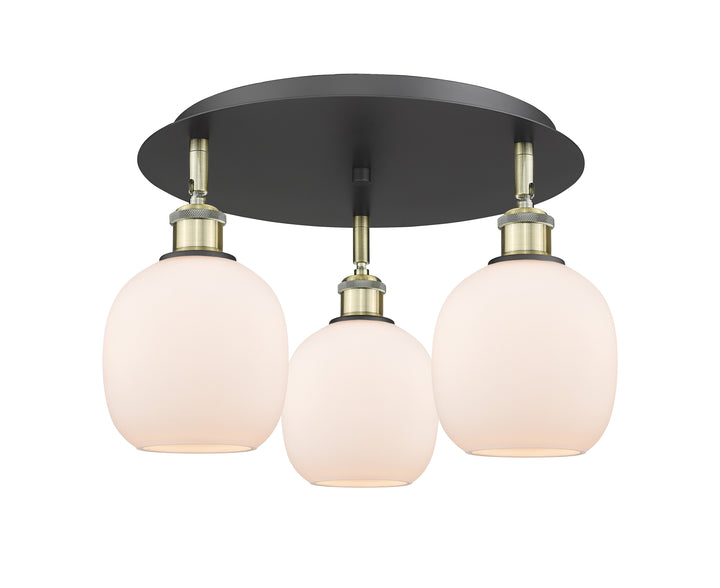 Innovations Lighting Belfast 6" Flush Mount - Black Antique Brass Ceiling Flush Mounts Innovations Lighting   