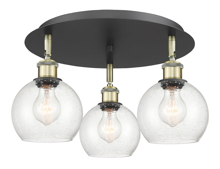 Innovations Lighting Athens 6" Flush Mount Ceiling Flush Mounts Innovations Lighting Black Antique Brass Seedy ; Glass Type: Seeded 