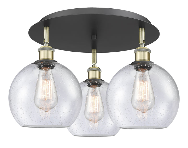 Innovations Lighting Athens 8" Flush Mount Ceiling Flush Mounts Innovations Lighting Black Antique Brass Seedy ; Glass Type: Seeded 