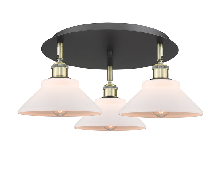 Innovations Lighting Orwell 9" Flush Mount - Black Antique Brass Ceiling Flush Mounts Innovations Lighting   