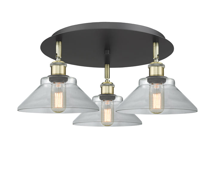 Innovations Lighting Orwell 9" Flush Mount - Black Antique Brass Ceiling Flush Mounts Innovations Lighting   