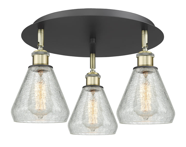 Innovations Lighting Conesus 6" Flush Mount - Black Antique Brass Ceiling Flush Mounts Innovations Lighting   