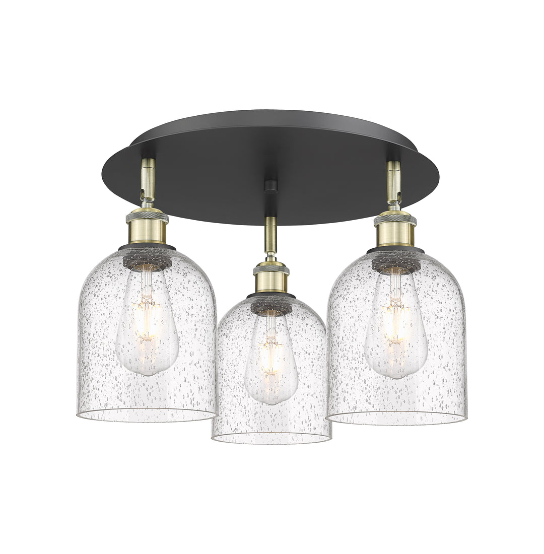 Innovations Lighting Bella 6" Flush Mount Ceiling Flush Mounts Innovations Lighting Black Antique Brass Seedy ; Glass Type: Transparent 