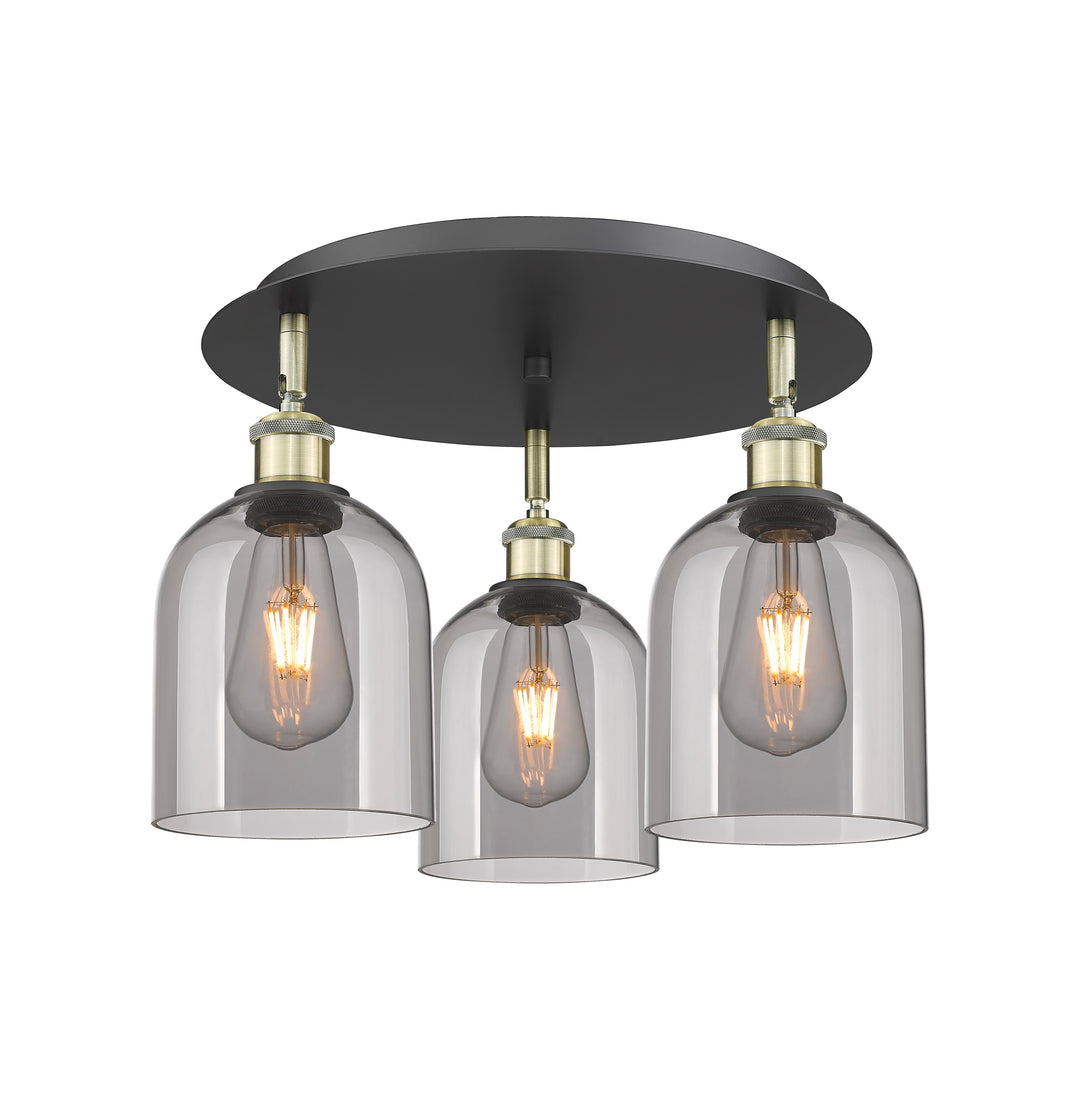 Innovations Lighting Bella 6" Flush Mount Ceiling Flush Mounts Innovations Lighting Black Antique Brass Light Smoke ; Glass Type: Smoked 