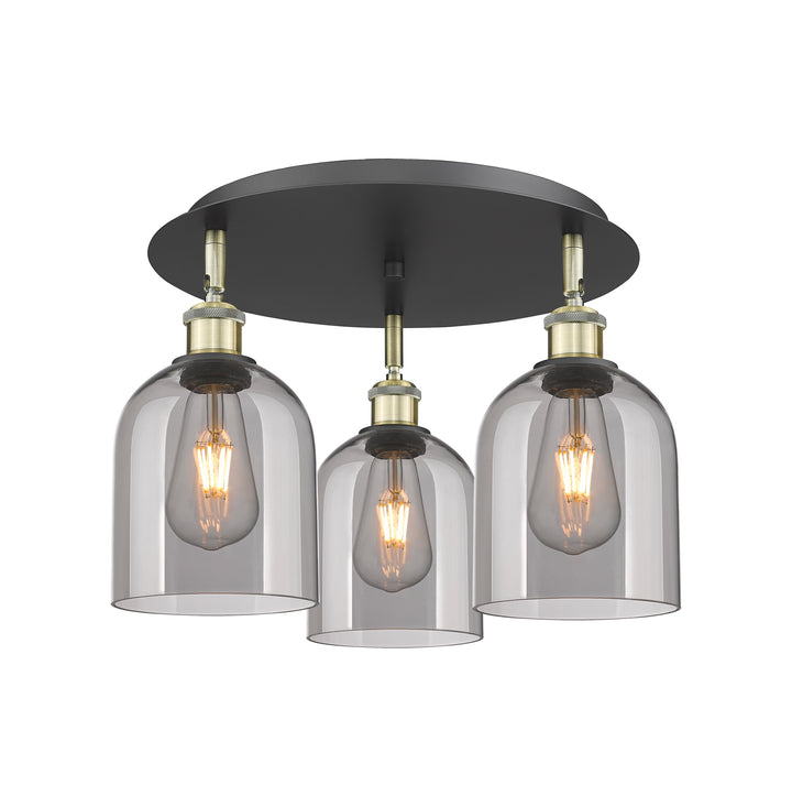 Innovations Lighting Bella 6" Flush Mount Ceiling Flush Mounts Innovations Lighting Black Antique Brass Light Smoke ; Glass Type: Smoked 