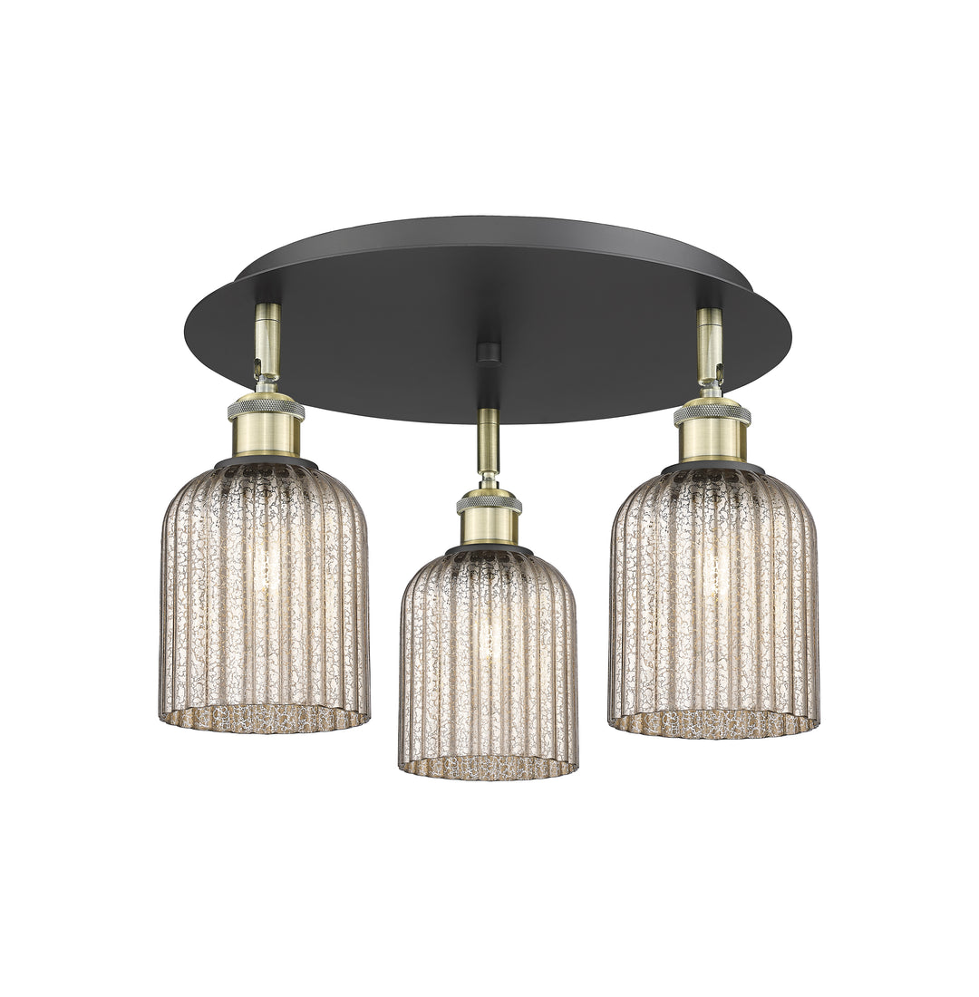 Innovations Lighting Bridal Veil 5" Flush Mount Ceiling Flush Mounts Innovations Lighting Black Antique Brass Mercury ; Glass Type: Mercury; Ribbed 