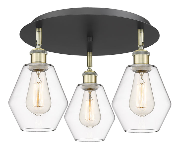 Innovations Lighting Cindyrella 6" Flush Mount - Black Antique Brass Ceiling Flush Mounts Innovations Lighting Clear ; Glass Type: Clear  