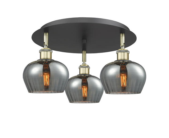 Innovations Lighting Fenton 6.5" Flush Mount - Black Antique Brass