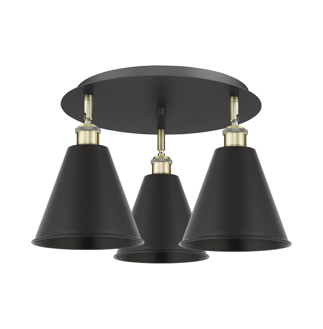 Innovations Lighting Berkshire Metal 8" Flush Mount Ceiling Flush Mounts Innovations Lighting Black Antique Brass  