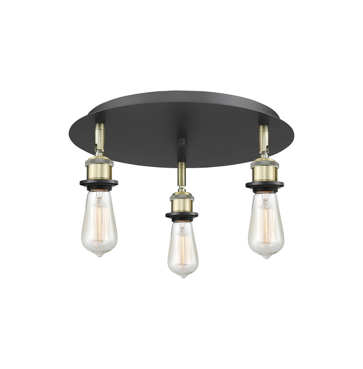 Innovations Lighting Ballston Flush Mount Ceiling Flush Mounts Innovations Lighting Black Antique Brass  