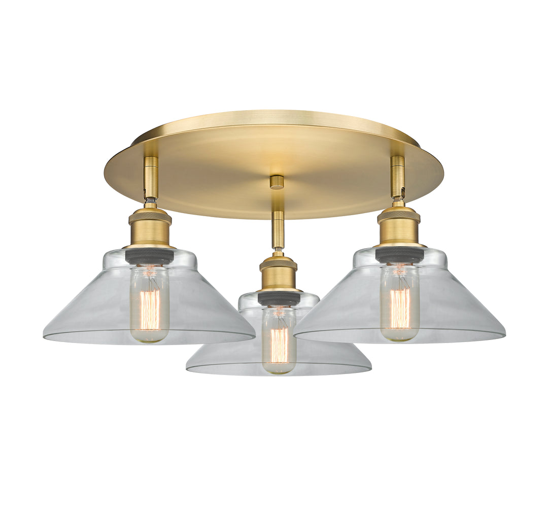 Innovations Lighting Orwell 9" Flush Mount - Brushed Brass Ceiling Flush Mounts Innovations Lighting   