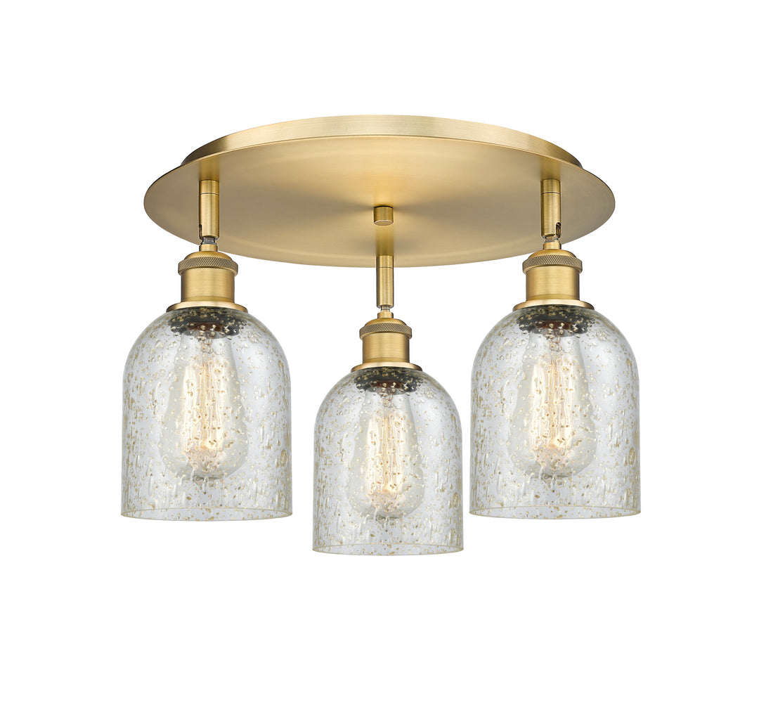 Innovations Lighting Caledonia 5" Flush Mount - Brushed Brass Ceiling Flush Mounts Innovations Lighting Mica ; Glass Type: Colorful  