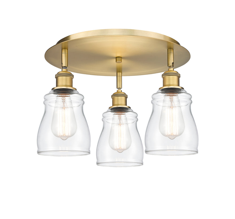 Innovations Lighting Ellery 5" Flush Mount - Brushed Brass