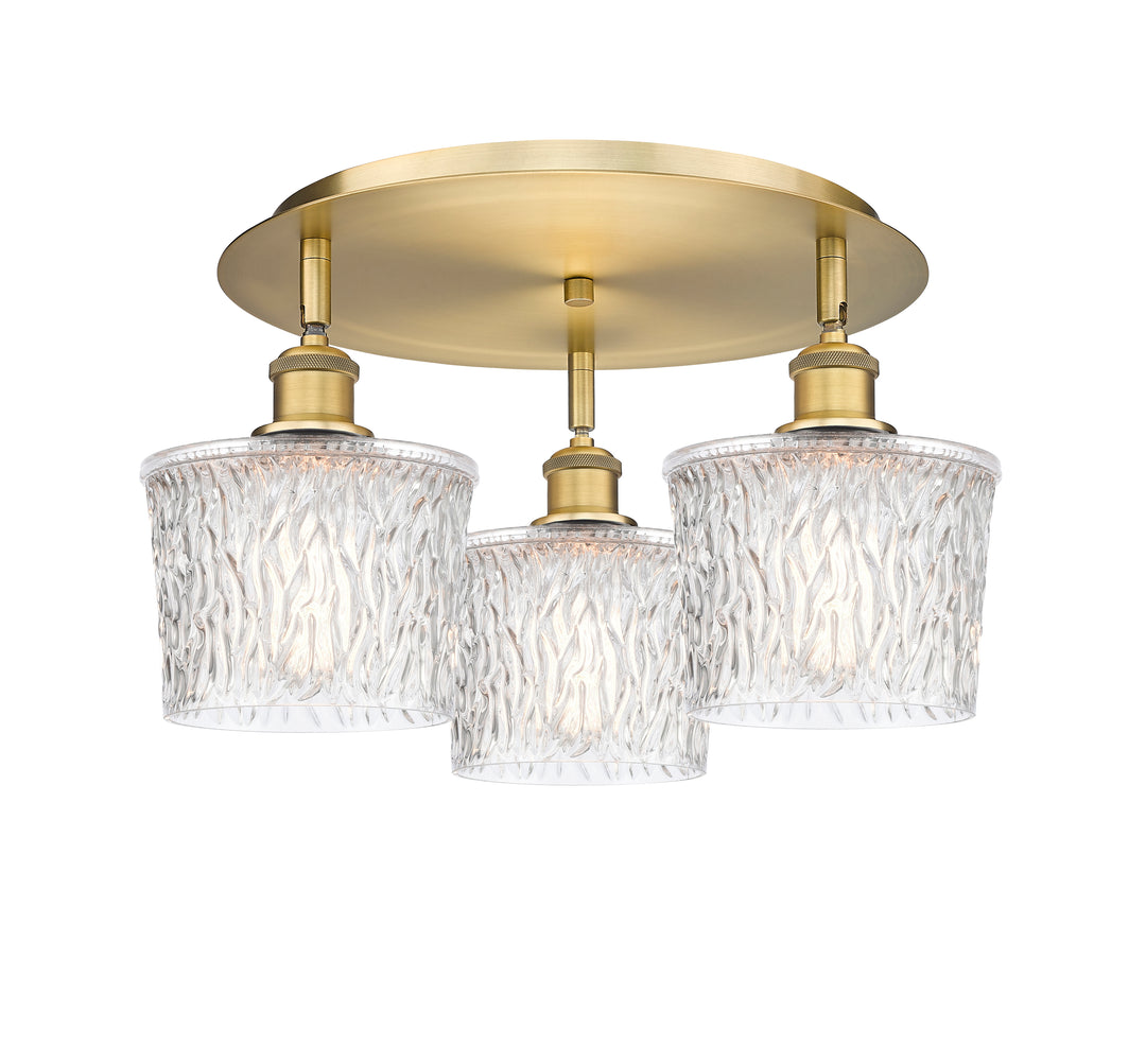 Innovations Lighting Niagara 6.5" Flush Mount - Brushed Brass Ceiling Flush Mounts Innovations Lighting Clear ; Glass Type: Transparent; Textured  