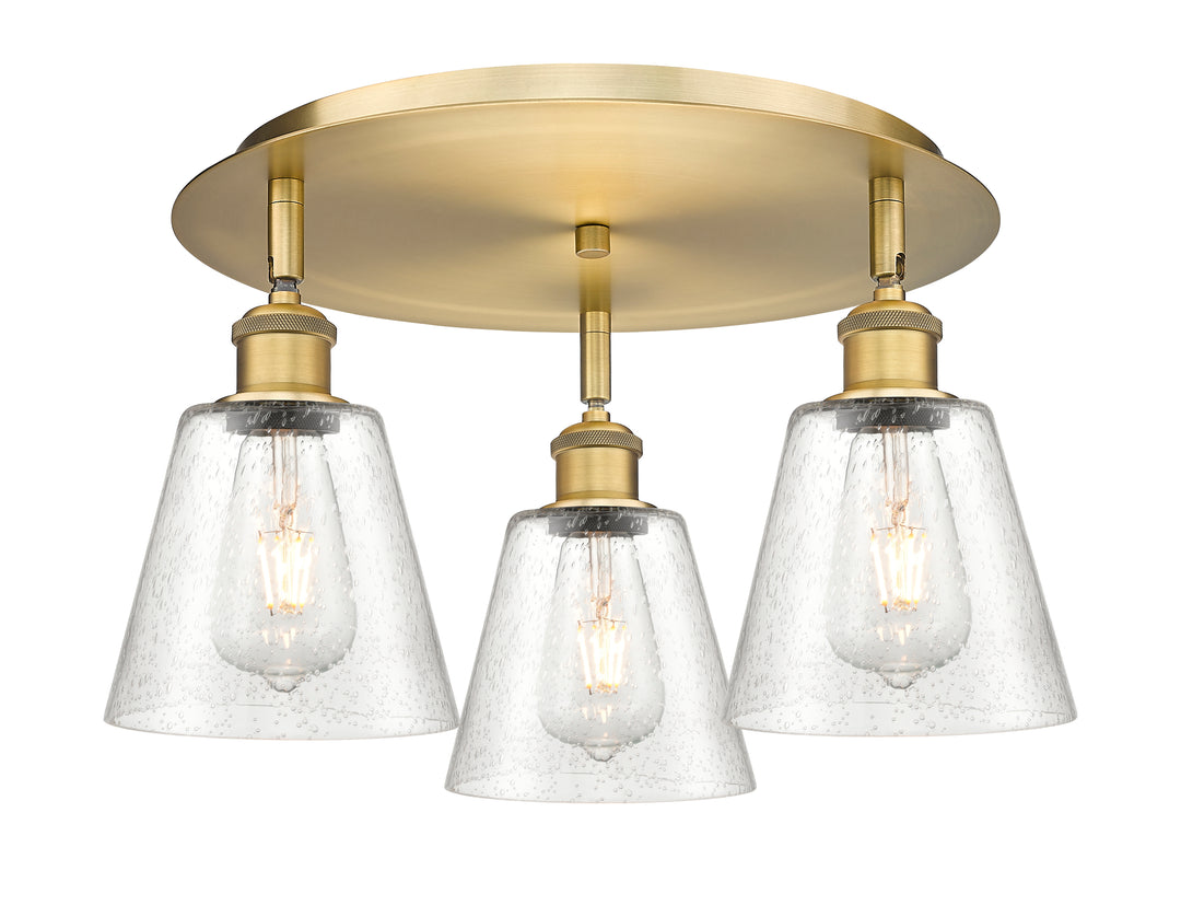 Innovations Lighting Caton 6" Flush Mount - Brushed Brass Ceiling Flush Mounts Innovations Lighting Frosted ; Glass Type: Frosted  