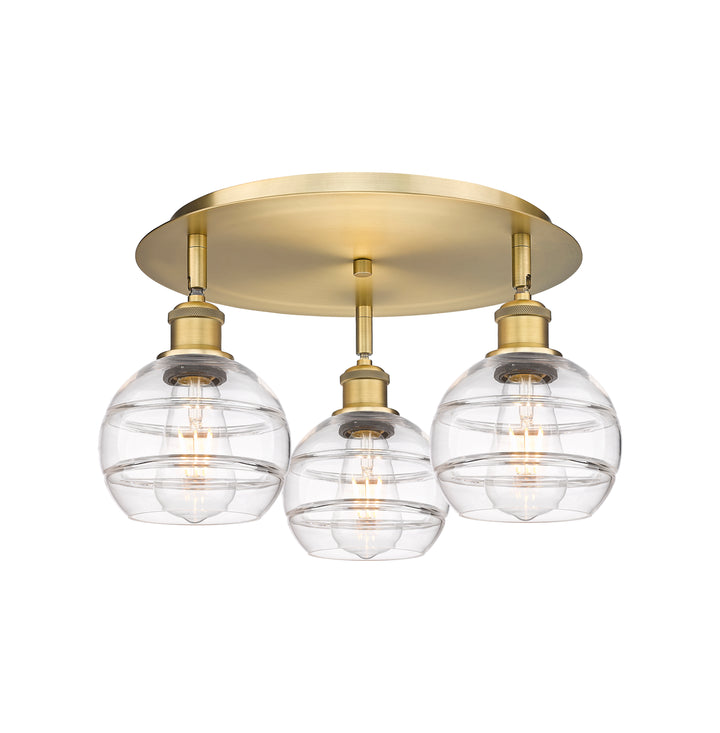 Innovations Lighting Rochester 6" Flush Mount - Brushed Brass