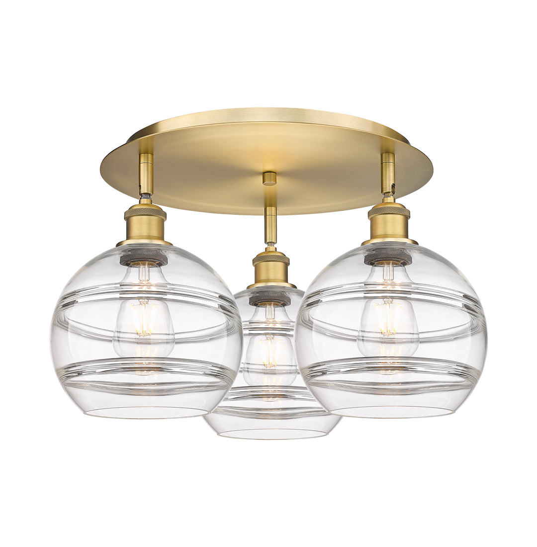 Innovations Lighting Rochester 8" Flush Mount - Brushed Brass