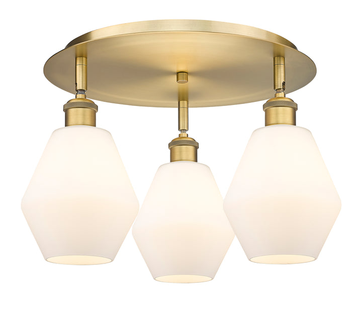 Innovations Lighting Cindyrella 6" Flush Mount - Brushed Brass Ceiling Flush Mounts Innovations Lighting Cased Matte White ; Glass Type: White  