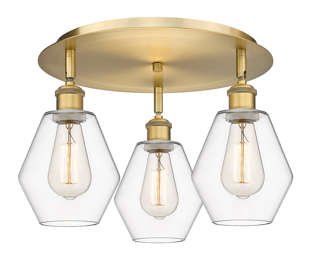 Innovations Lighting Cindyrella 6" Flush Mount - Brushed Brass Ceiling Flush Mounts Innovations Lighting Clear ; Glass Type: Clear  