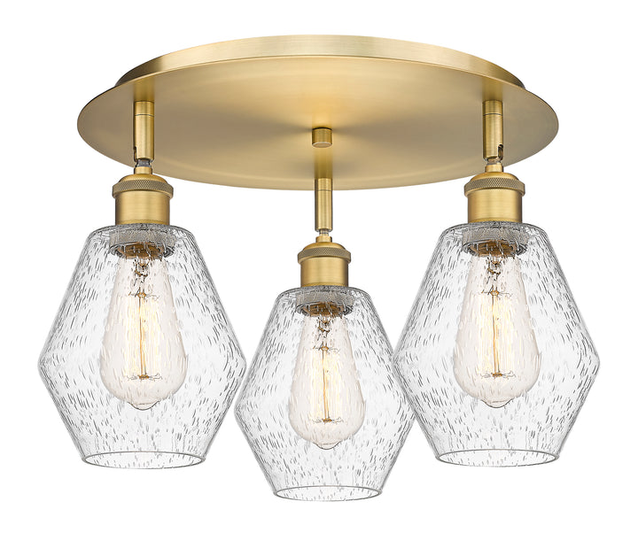 Innovations Lighting Cindyrella 6" Flush Mount - Brushed Brass Ceiling Flush Mounts Innovations Lighting Seedy ; Glass Type: Seeded  