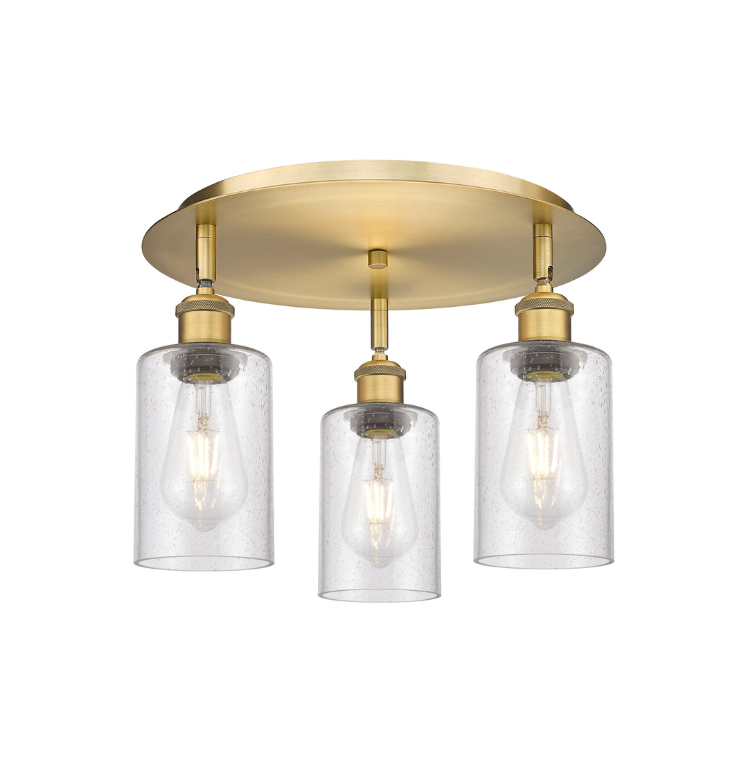 Innovations Lighting Clymer 4" Flush Mount - Brushed Brass