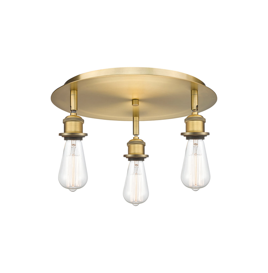 Innovations Lighting Ballston Flush Mount Ceiling Flush Mounts Innovations Lighting Brushed Brass  