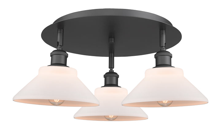 Innovations Lighting Orwell 9" Flush Mount - Matte Black Ceiling Flush Mounts Innovations Lighting Matte White ; Glass Type: White  