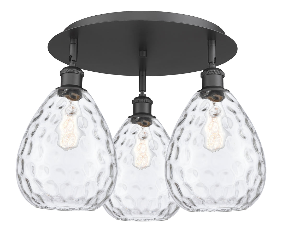 Innovations Lighting Waverly 8" Flush Mount - Matte Black Ceiling Flush Mounts Innovations Lighting Clear ; Glass Type: Transparent  