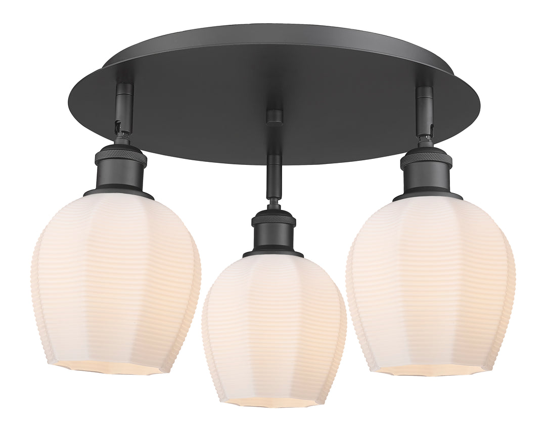 Innovations Lighting Norfolk 6" Flush Mount - Matte Black Ceiling Flush Mounts Innovations Lighting Matte White ; Glass Type: Frosted  