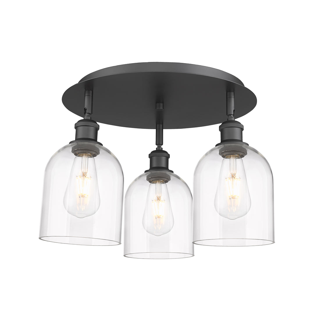 Innovations Lighting Bella 6" Flush Mount Ceiling Flush Mounts Innovations Lighting Matte Black Clear ; Glass Type: Clear 