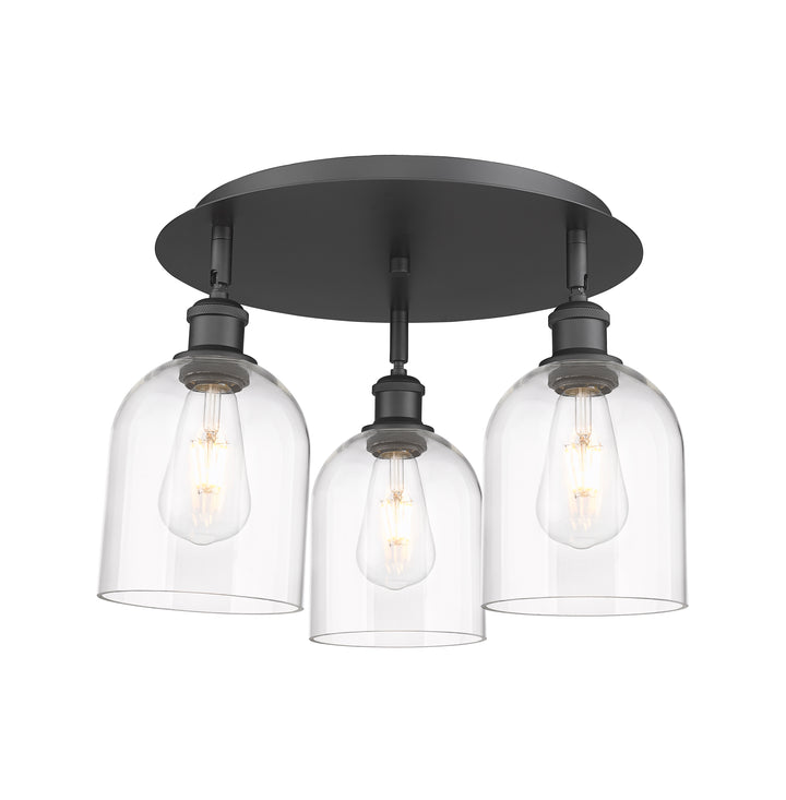 Innovations Lighting Bella 6" Flush Mount Ceiling Flush Mounts Innovations Lighting Matte Black Clear ; Glass Type: Clear 