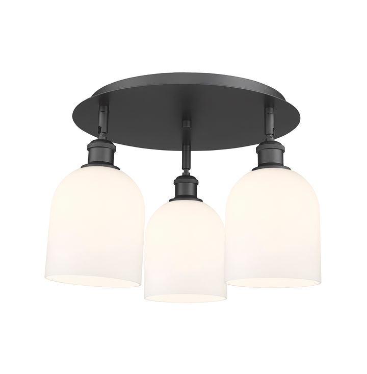 Innovations Lighting Bella 6" Flush Mount Ceiling Flush Mounts Innovations Lighting Matte Black White ; Glass Type: White 