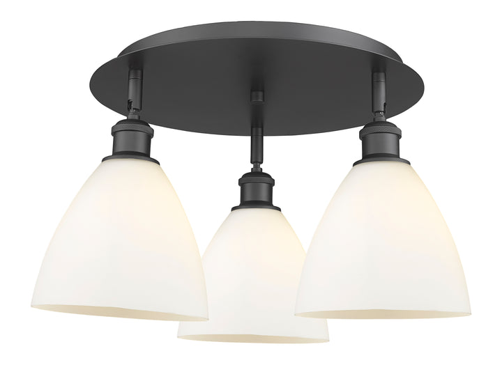 Innovations Lighting Bristol 7.5" Flush Mount - Matte Black Ceiling Flush Mounts Innovations Lighting Matte White ; Glass Type: White  