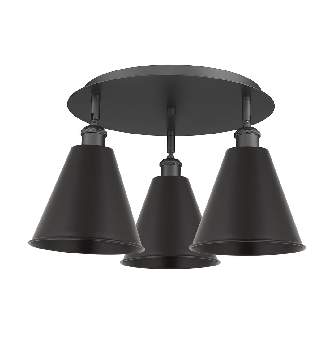 Innovations Lighting Berkshire Metal 8" Flush Mount Ceiling Flush Mounts Innovations Lighting Matte Black  