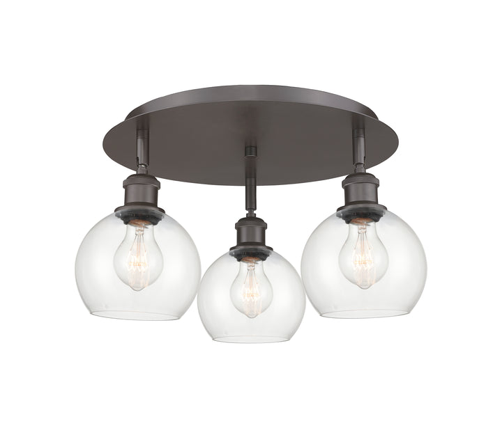 Innovations Lighting Athens 6" Flush Mount Ceiling Flush Mounts Innovations Lighting Oil Rubbed Bronze Clear ; Glass Type: Clear 