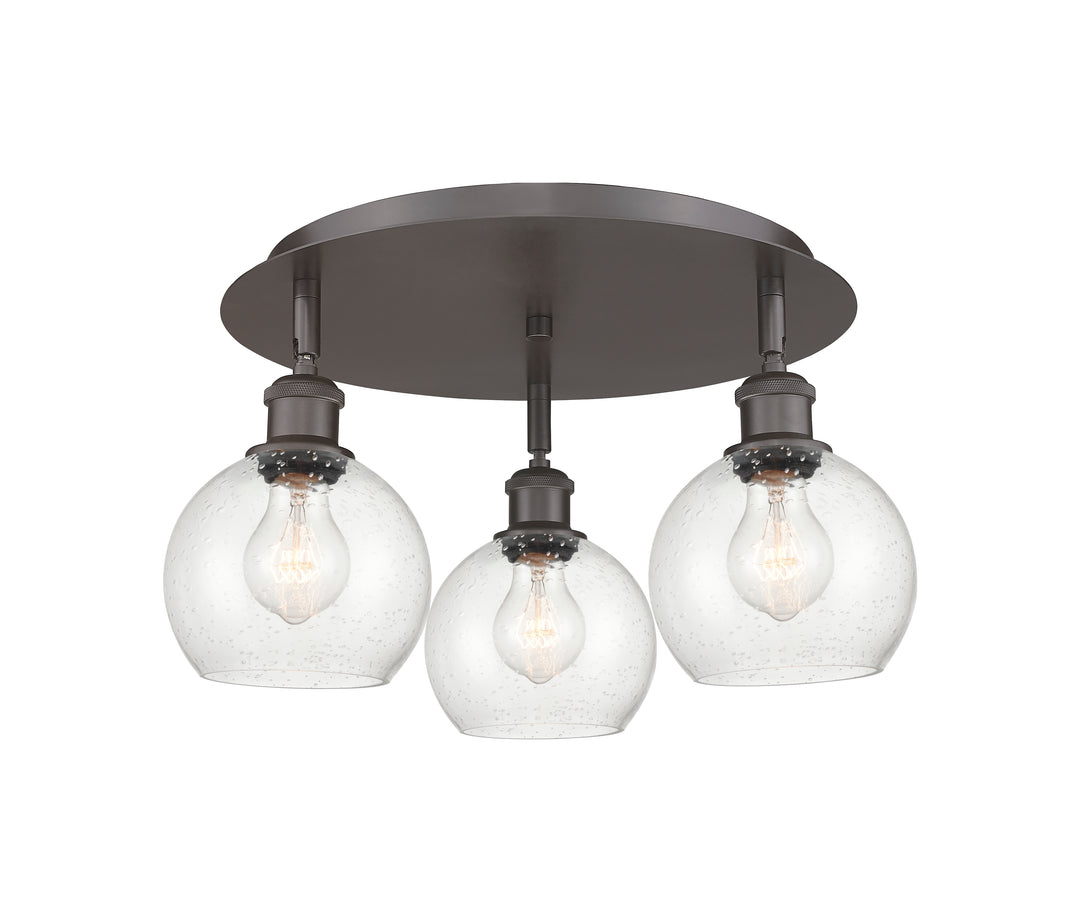 Innovations Lighting Athens 6" Flush Mount Ceiling Flush Mounts Innovations Lighting Oil Rubbed Bronze Seedy ; Glass Type: Seeded 