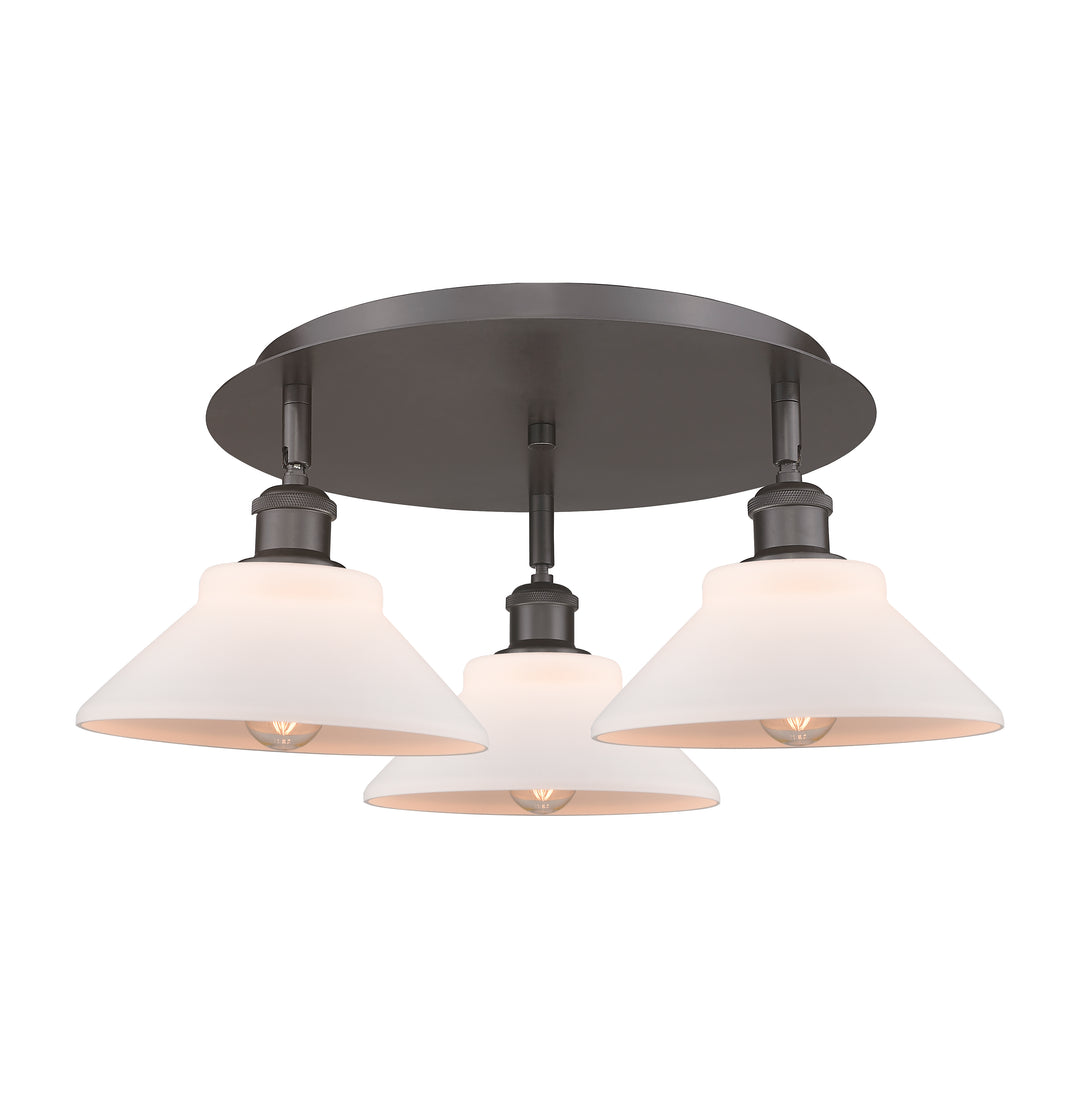 Innovations Lighting Orwell 9" Flush Mount - Oil Rubbed Bronze Ceiling Flush Mounts Innovations Lighting Matte White ; Glass Type: White  