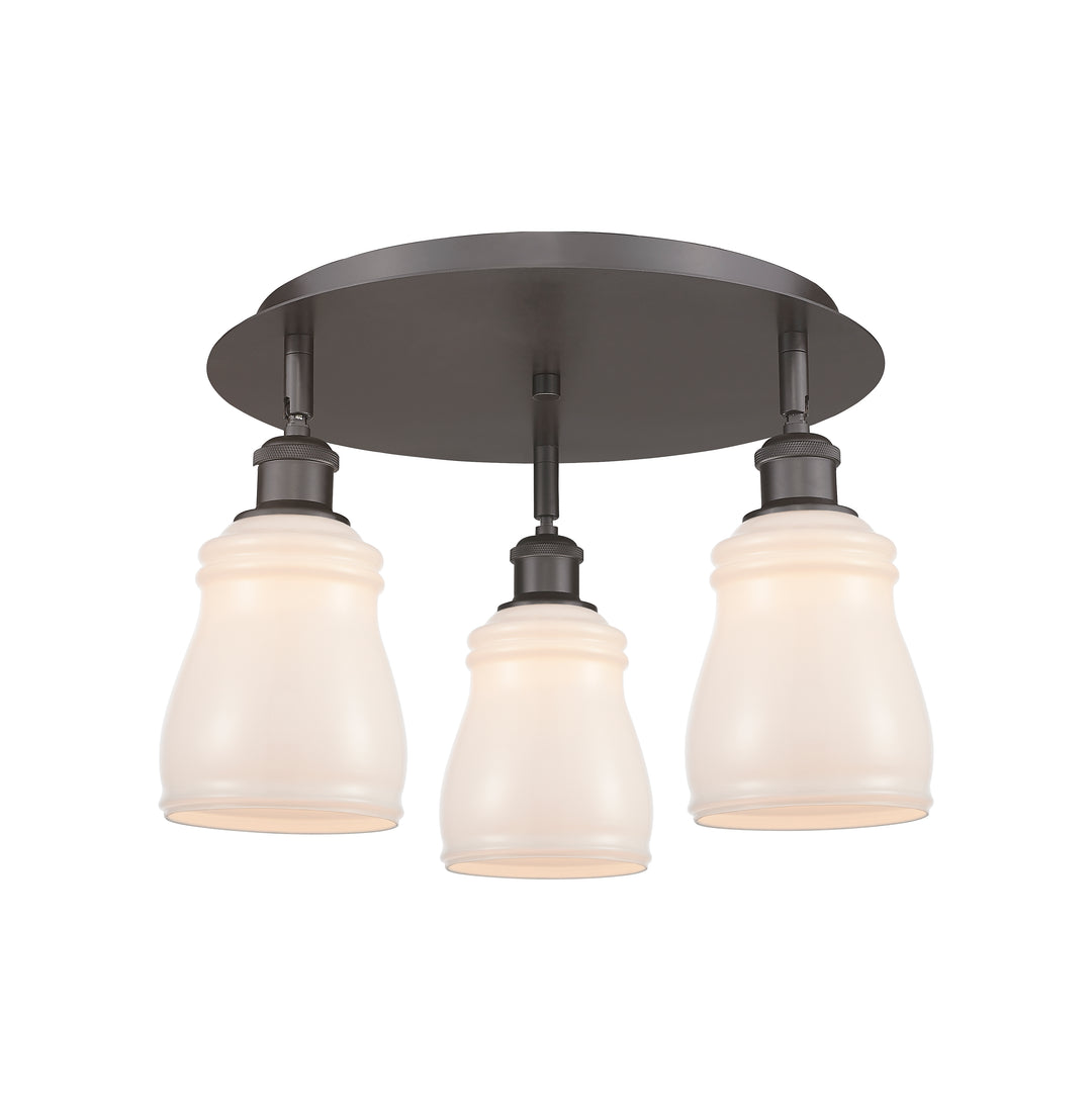 Innovations Lighting Ellery 5" Flush Mount - Oil Rubbed Bronze Ceiling Flush Mounts Innovations Lighting White ; Glass Type: White  