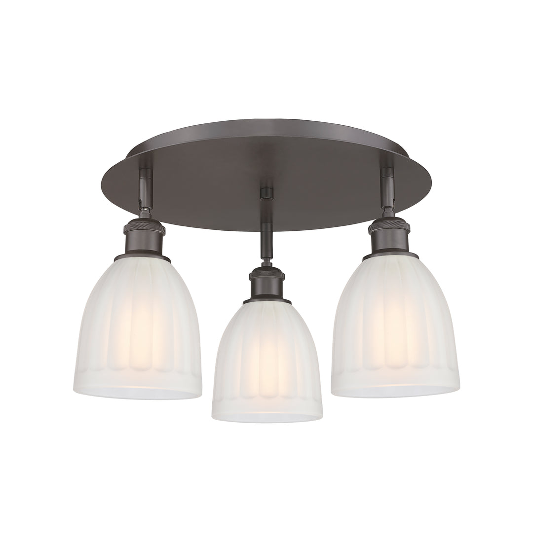 Innovations Lighting Brookfield 6" Flush Mount Ceiling Flush Mounts Innovations Lighting Oil Rubbed Bronze White ; Glass Type: Frosted; Ribbed 