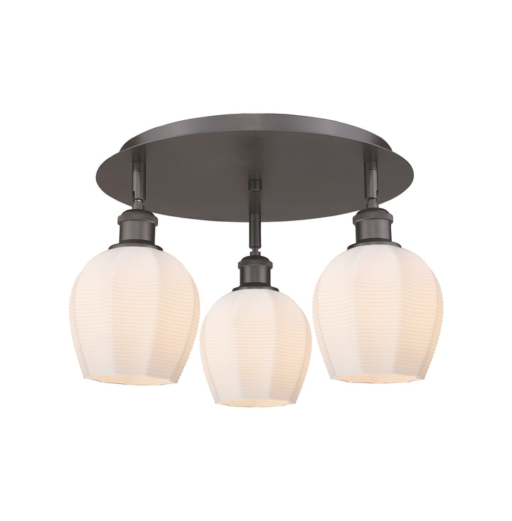 Innovations Lighting Norfolk 6" Flush Mount - Oil Rubbed Bronze Ceiling Flush Mounts Innovations Lighting Matte White ; Glass Type: Frosted  