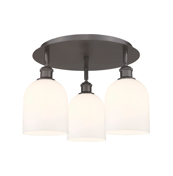 Innovations Lighting Bella 6" Flush Mount Ceiling Flush Mounts Innovations Lighting Oil Rubbed Bronze White ; Glass Type: White 