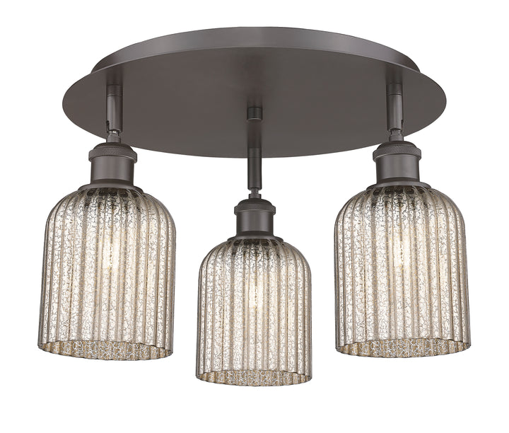 Innovations Lighting Bridal Veil 5" Flush Mount Ceiling Flush Mounts Innovations Lighting Oil Rubbed Bronze Mercury ; Glass Type: Mercury; Ribbed 