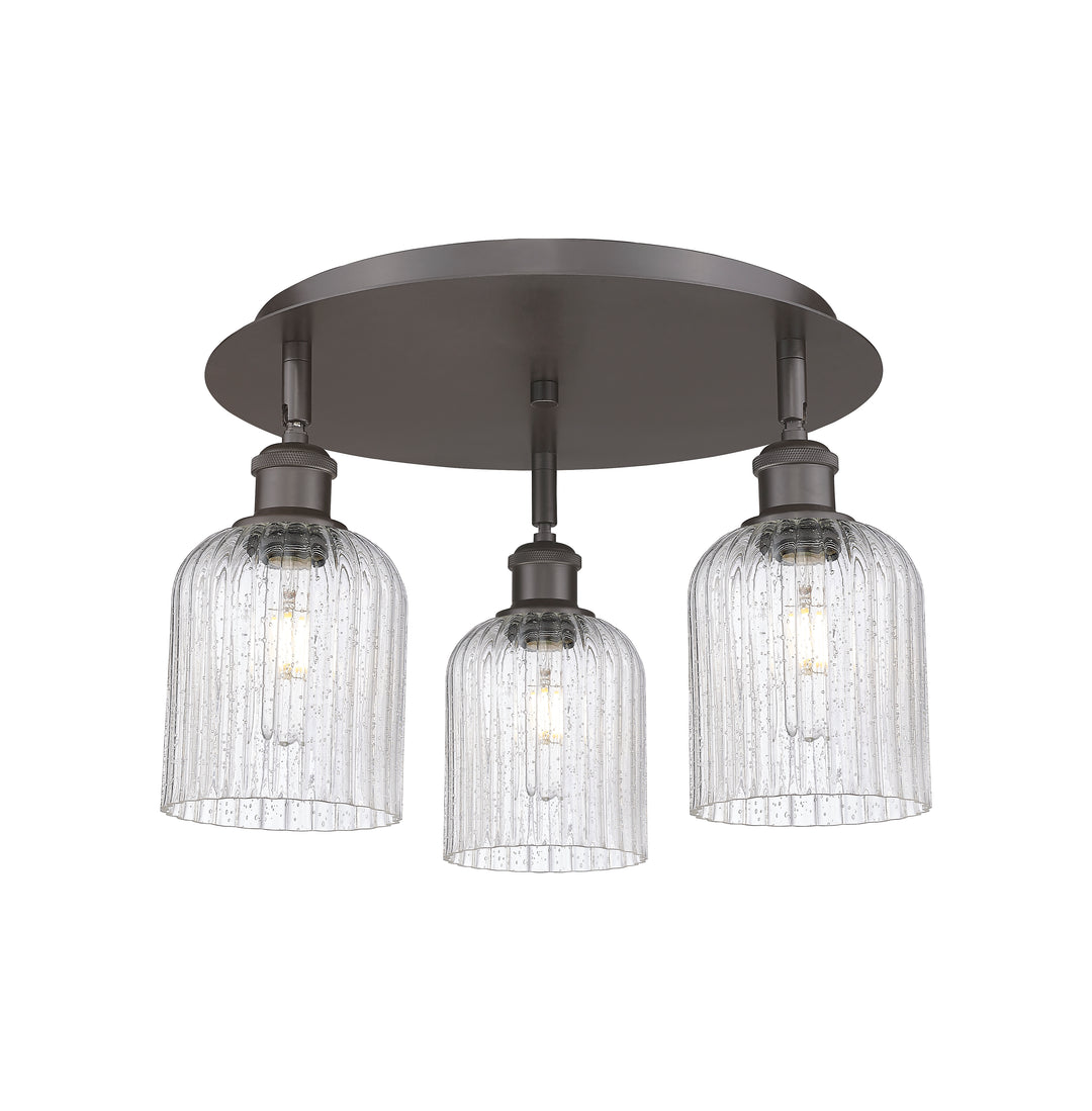 Innovations Lighting Bridal Veil 5" Flush Mount Ceiling Flush Mounts Innovations Lighting Oil Rubbed Bronze Seedy ; Glass Type: Seedy; Ribbed 