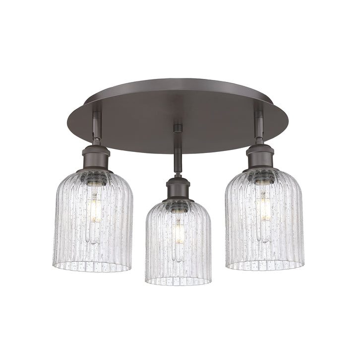 Innovations Lighting Bridal Veil 5" Flush Mount Ceiling Flush Mounts Innovations Lighting Oil Rubbed Bronze Seedy ; Glass Type: Seedy; Ribbed 