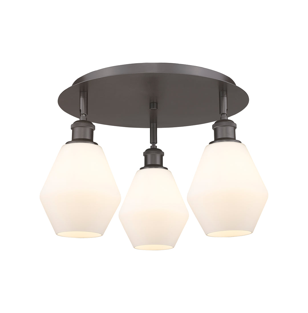 Innovations Lighting Cindyrella 6" Flush Mount - Oil Rubbed Bronze Ceiling Flush Mounts Innovations Lighting Cased Matte White ; Glass Type: White  